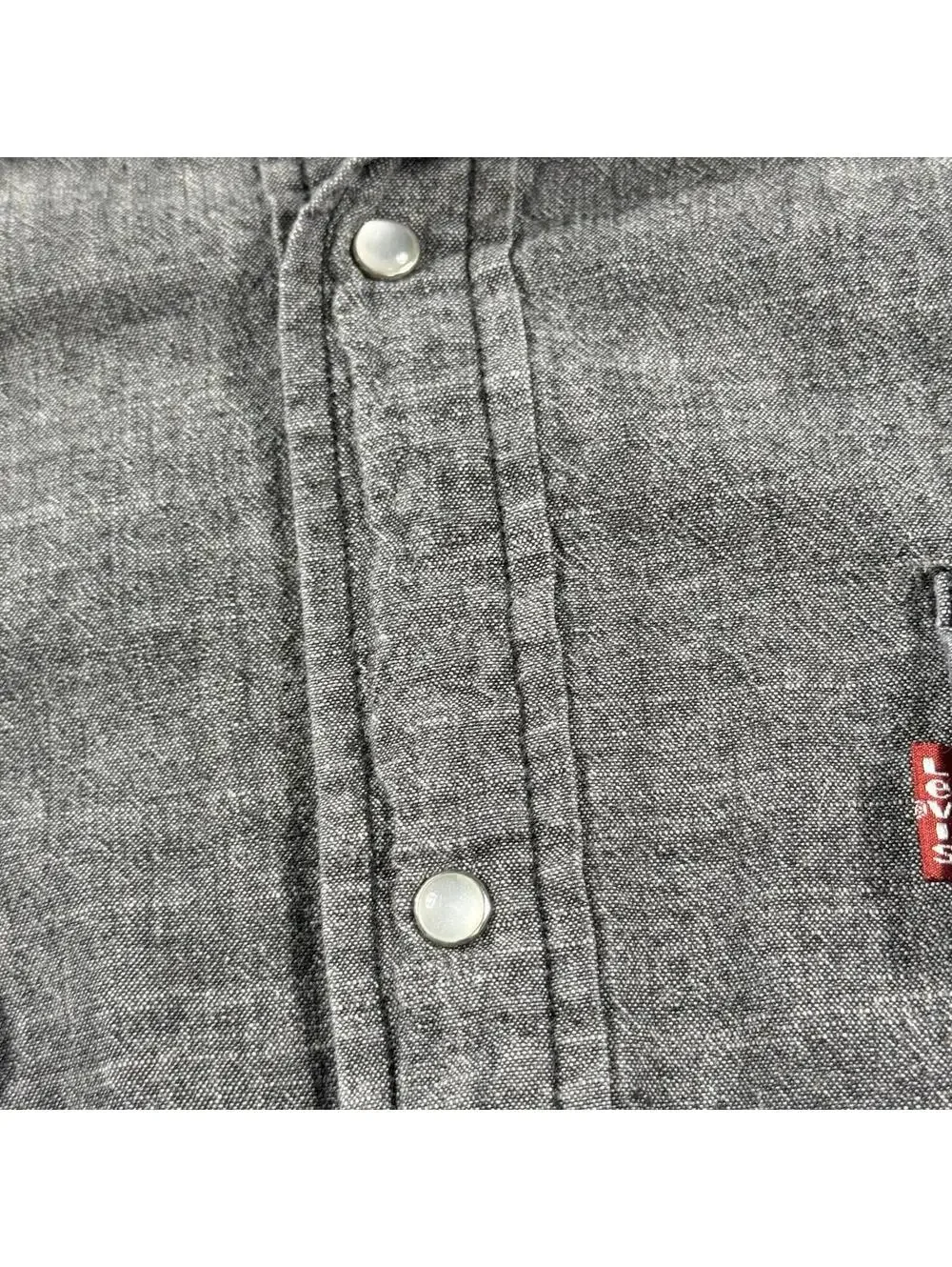 Levi's Jacket Mens XXL‎ Gray Lined Western Shirt Jacket Aztec Fleece Snap Front